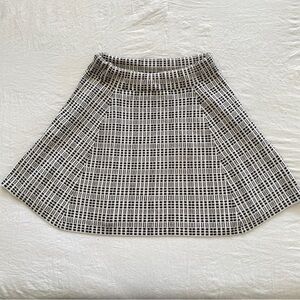 Theory Black and White Stretchy Pattern Flowy Academia Mini Skirt Women’s size S